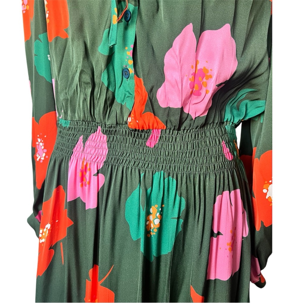 Tucker NYC Green Floral Midi Dress - Picture 9 of 10